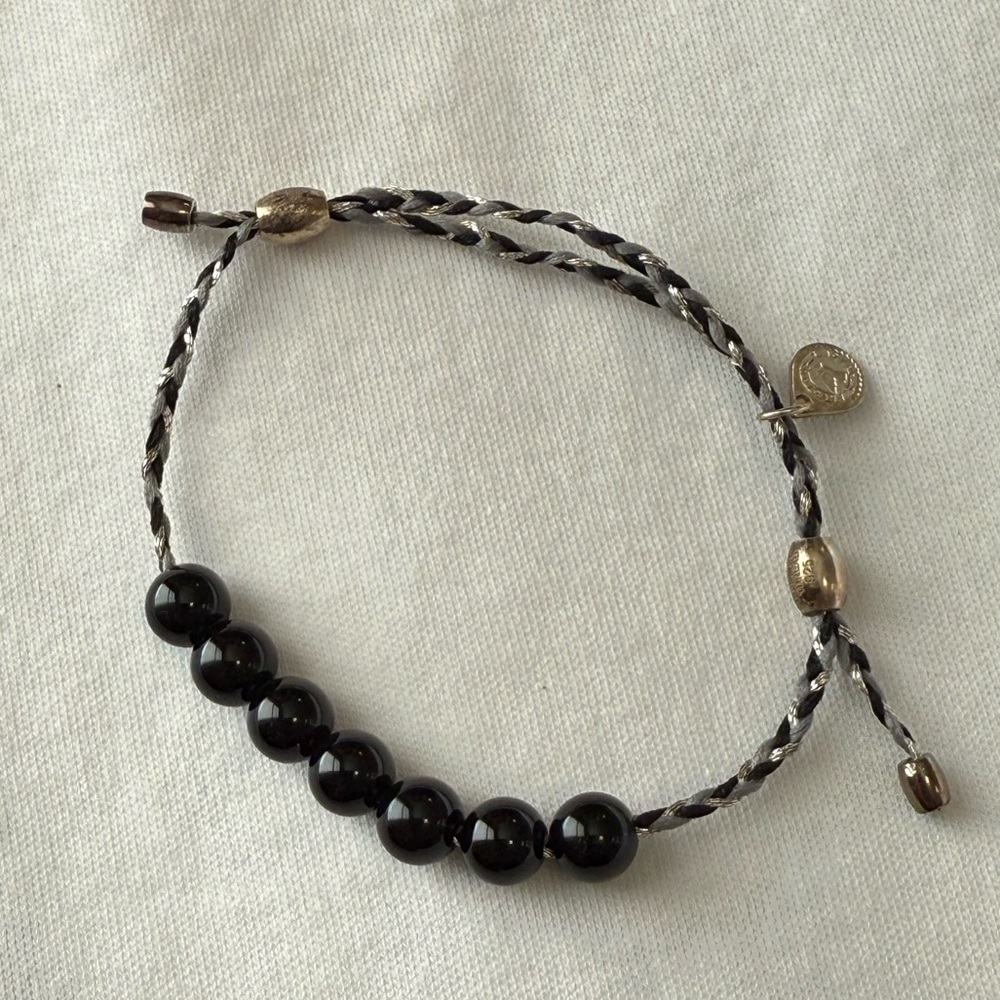 Precious Threads Onyx Amethyst Gemstone Sterling … - image 4